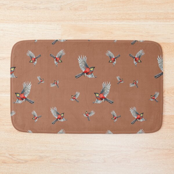 Item preview, Bird red pink pattern a watercolor illustration designed and sold by Yana Mustafina | Boho Soulful Designs.