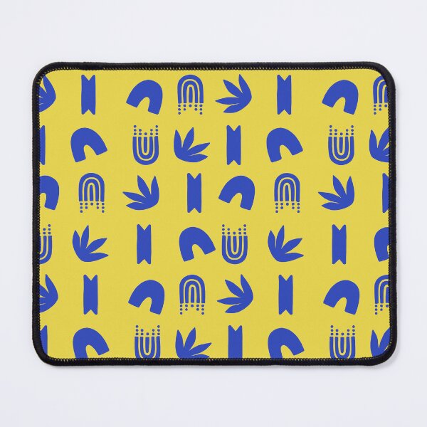Item preview, Yellow blue abstract pattern designed and sold by moxdesign.