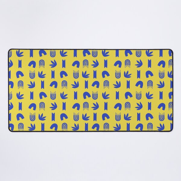 Item preview, Yellow blue abstract pattern designed and sold by moxdesign.