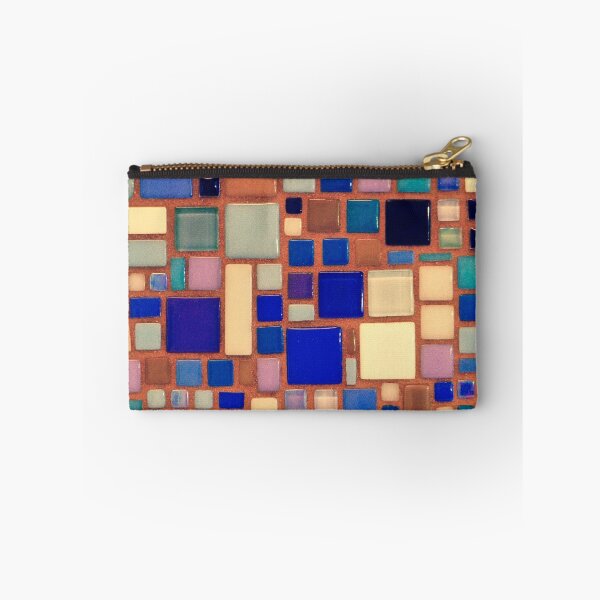 Item preview, Blue and grey squares squared - photography of mosaic designed and sold by jodirm.
