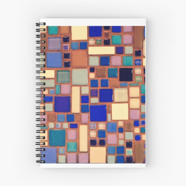 Item preview, Blue and grey squares squared - photography of mosaic designed and sold by jodirm.