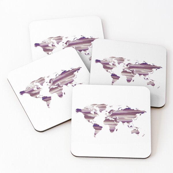 Item preview, Watercolor Map Of The World Silhouette PNG Design XIX designed and sold by Irina Sztukowski.