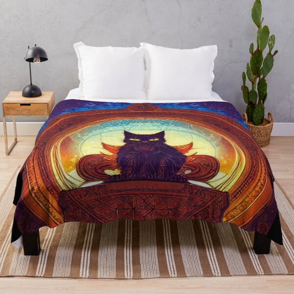 Item preview, Gato triste en grunge, gato pintado, arte de abstracción único designed and sold by ValleyDream.
