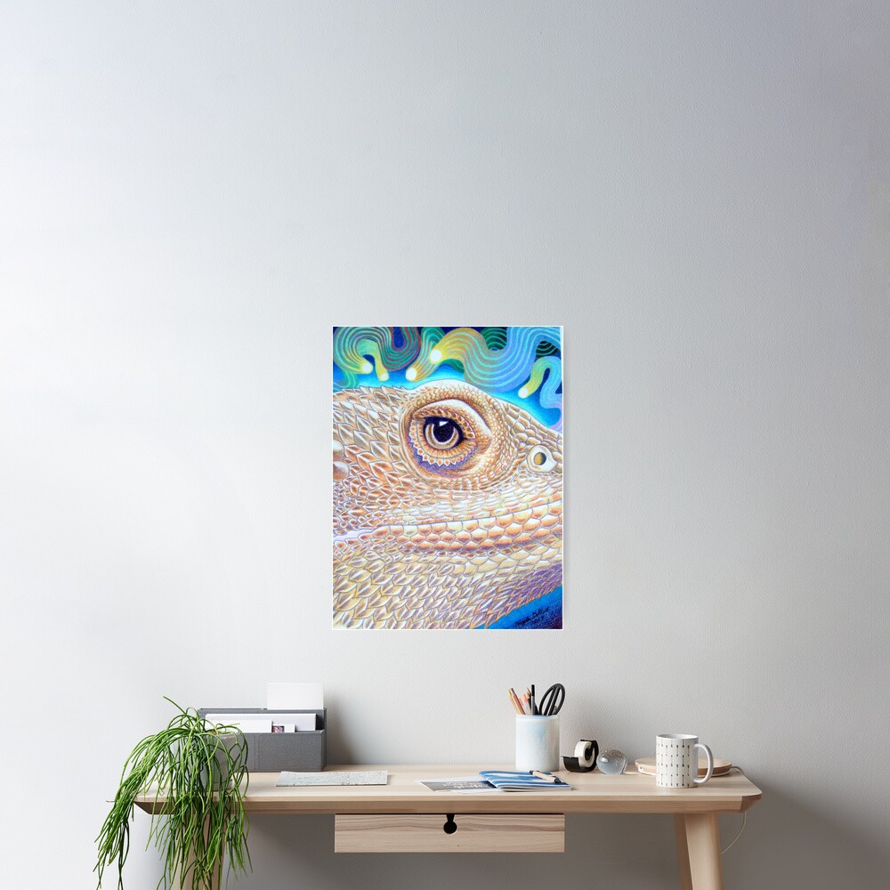 Dragon Star, Bearded Dragon Art Poster
