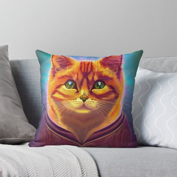 Item preview, Gato triste en grunge, gato pintado, arte de abstracción único designed and sold by ValleyDream.