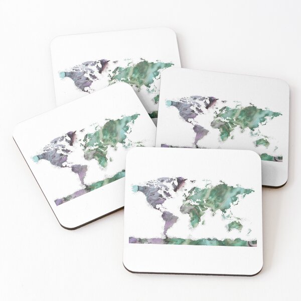 Item preview, Watercolor Map Of The World Silhouette PNG Design XXII designed and sold by Irina Sztukowski.