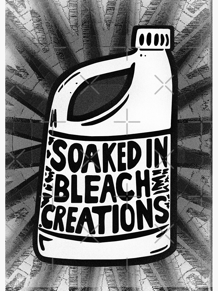 "Soaked In Bleach Creations Shop Bleach Bottle Logo" Sticker for Sale