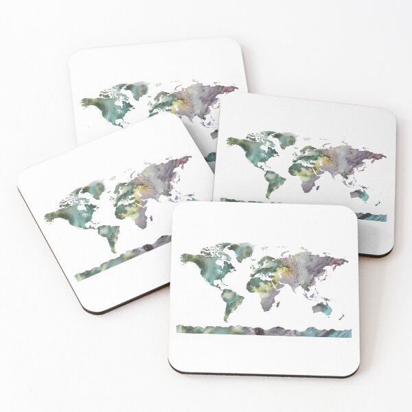 Item preview, Watercolor Map Of The World Silhouette PNG Design XXIII designed and sold by Irina Sztukowski.