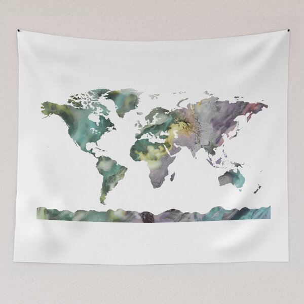 Item preview, Watercolor Map Of The World Silhouette PNG Design XXIII designed and sold by Irina Sztukowski.