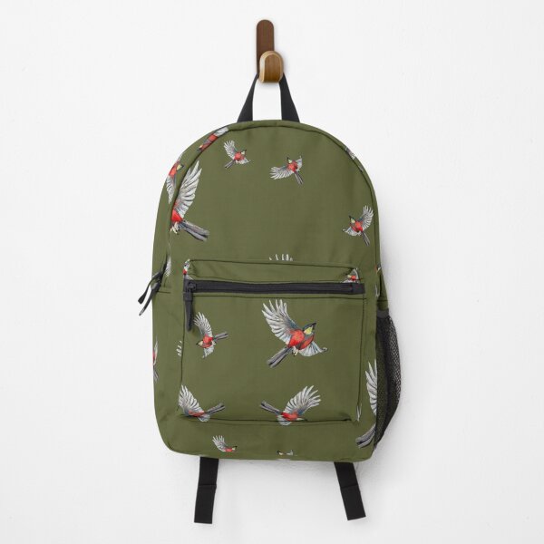 Item preview, Bird red green pattern a watercolor illustration designed and sold by Yana Mustafina | Boho Soulful Designs.