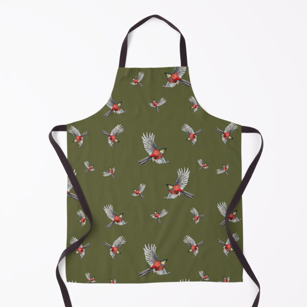 Item preview, Bird red green pattern a watercolor illustration designed and sold by Yana Mustafina | Boho Soulful Designs.