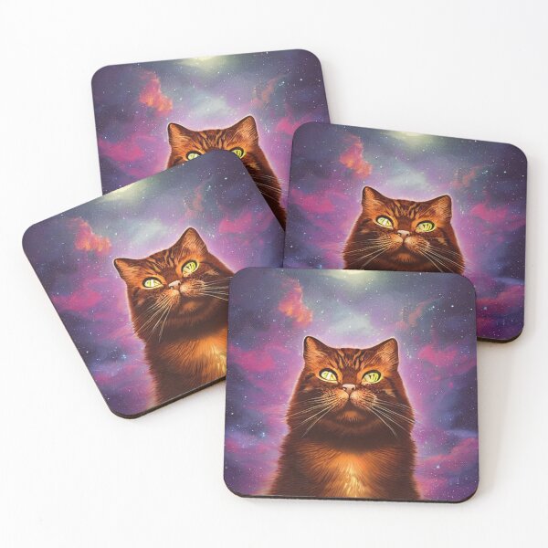 Item preview, gato marrón serio a la luz de la luna designed and sold by ValleyDream.