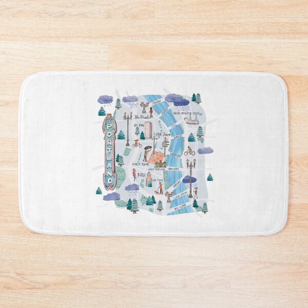Item preview, Portland Illustrated Map designed and sold by roseannepaints.