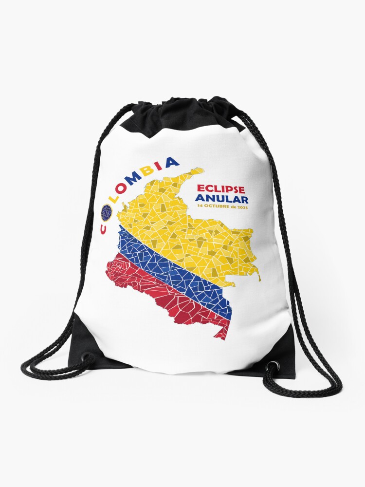 Thumbnail 1 of 3, Drawstring Bag, Colombia Annular Eclipse 2023 designed and sold by Eclipse2024.
