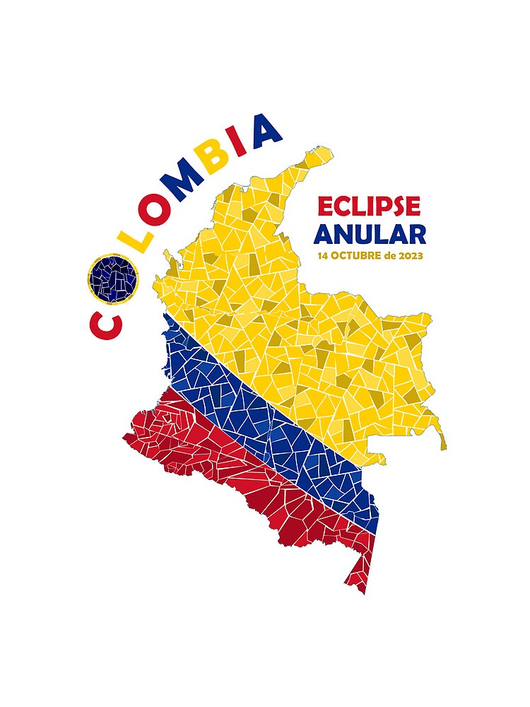 Thumbnail 3 of 3, Drawstring Bag, Colombia Annular Eclipse 2023 designed and sold by Eclipse2024.