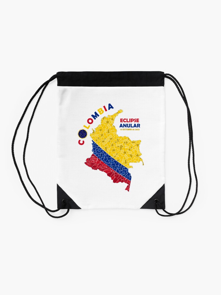 Thumbnail 2 of 3, Drawstring Bag, Colombia Annular Eclipse 2023 designed and sold by Eclipse2024.