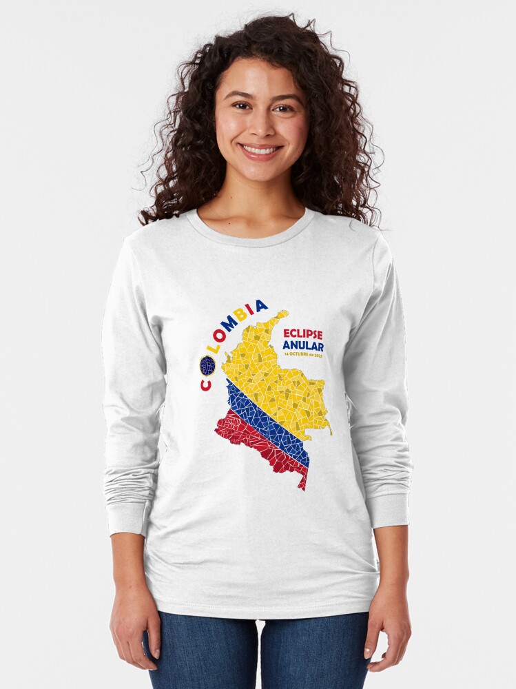 Thumbnail 2 of 5, Long Sleeve T-Shirt, Colombia Annular Eclipse 2023 designed and sold by Eclipse2024.