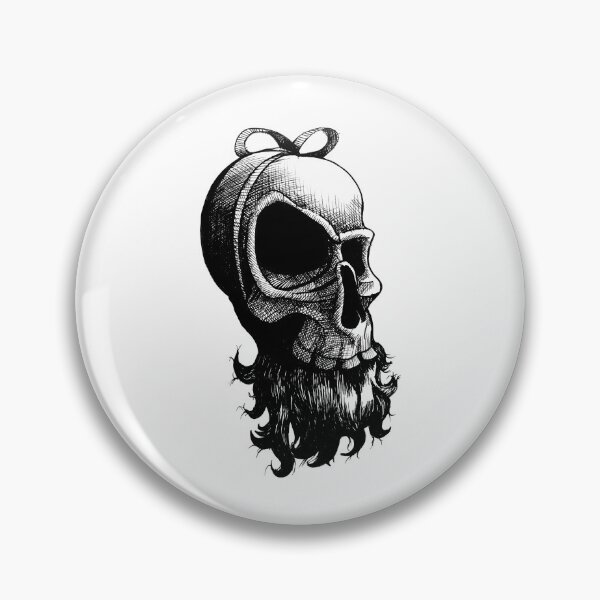 Item preview, Christmas Santa Skull Drawing designed and sold by LarksDrawings.