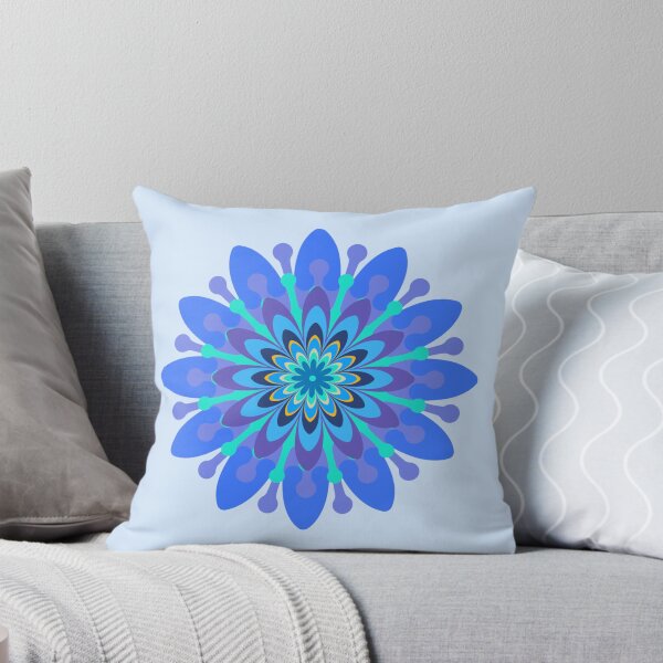Item preview, blue flower pattern light blue designed and sold by Bakkia.
