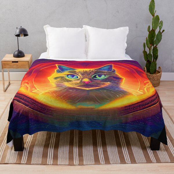 Item preview, Gato triste en grunge, gato pintado, arte de abstracción único designed and sold by ValleyDream.