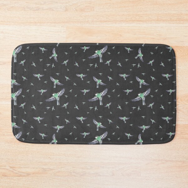 Item preview, Bird green fly pattern a watercolor illustration grey designed and sold by Yana Mustafina | Boho Soulful Designs.
