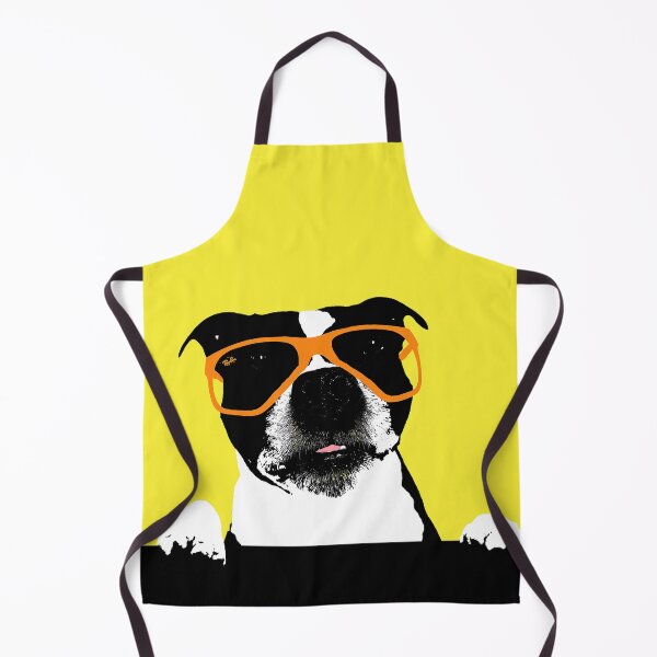 Item preview, Staffie Dog in Glasses Design in yellow - Staffie Pet Pop Art - Animal Pop Art, Bespoke Options designed and sold by StudioFlea.