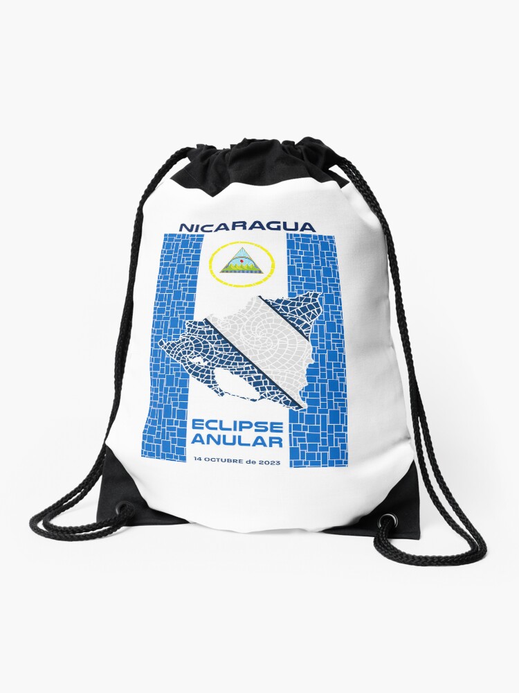 Thumbnail 1 of 3, Drawstring Bag, Nicaragua Annular Eclipse 2023 designed and sold by Eclipse2024.