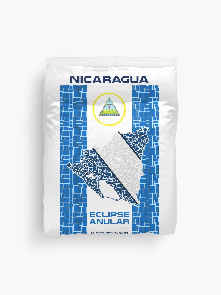 Thumbnail 1 of 2, Duvet Cover, Nicaragua Annular Eclipse 2023 designed and sold by Eclipse2024.
