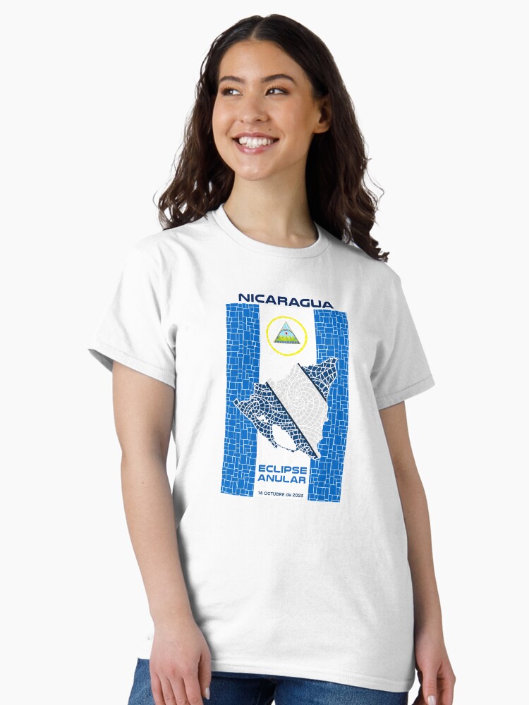 Thumbnail 2 of 7, Classic T-Shirt, Nicaragua Annular Eclipse 2023 designed and sold by Eclipse2024.