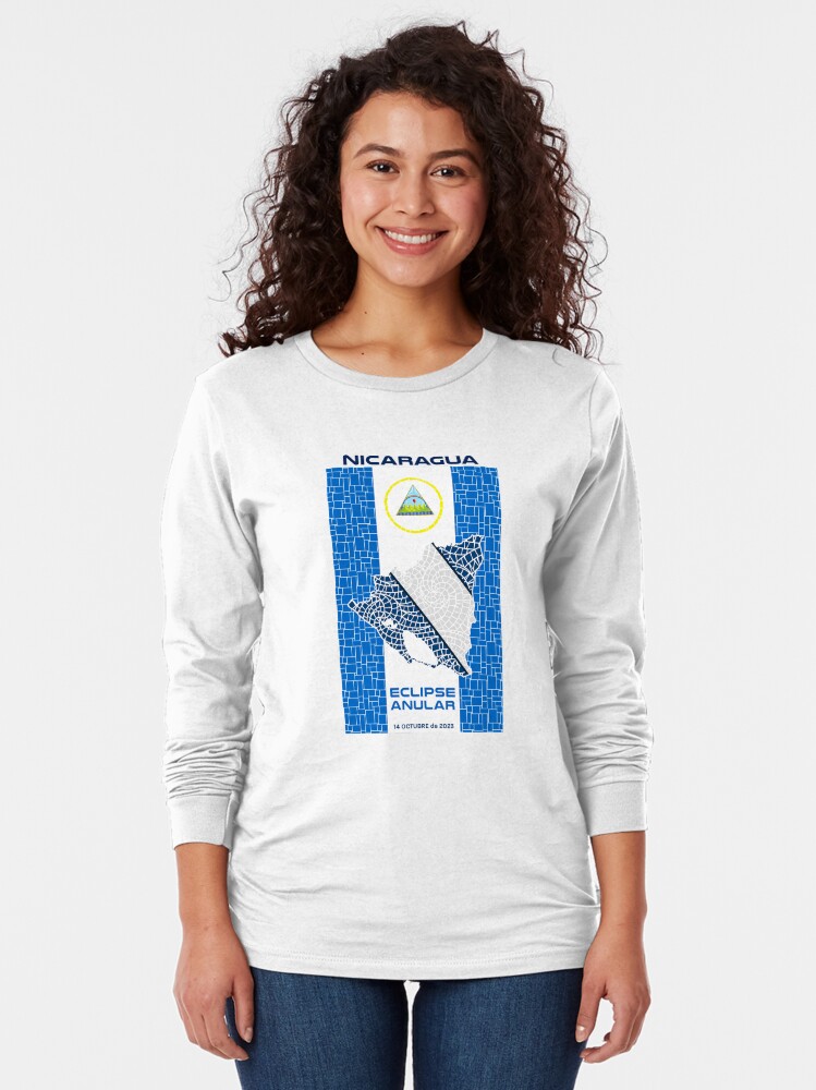Thumbnail 2 of 5, Long Sleeve T-Shirt, Nicaragua Annular Eclipse 2023 designed and sold by Eclipse2024.