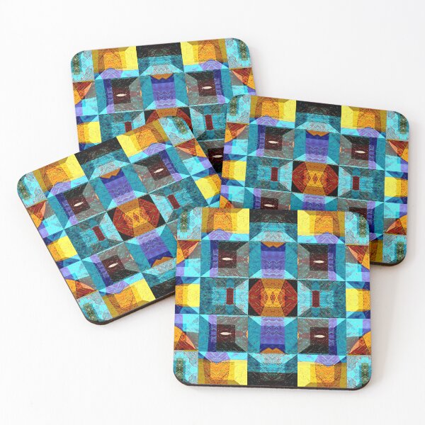 Item preview,  POWERFUL LUMINOUS RADIAL COSMIC LABYRINTH PATCHWORK -  SPIRITUAL AWAKENING CUBIC GEOMETRIC ART PATTERN IN DEEP* designed and sold by Ralek.