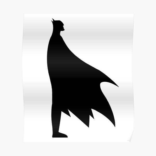 Silhouette de voiture chauve-souris Poster