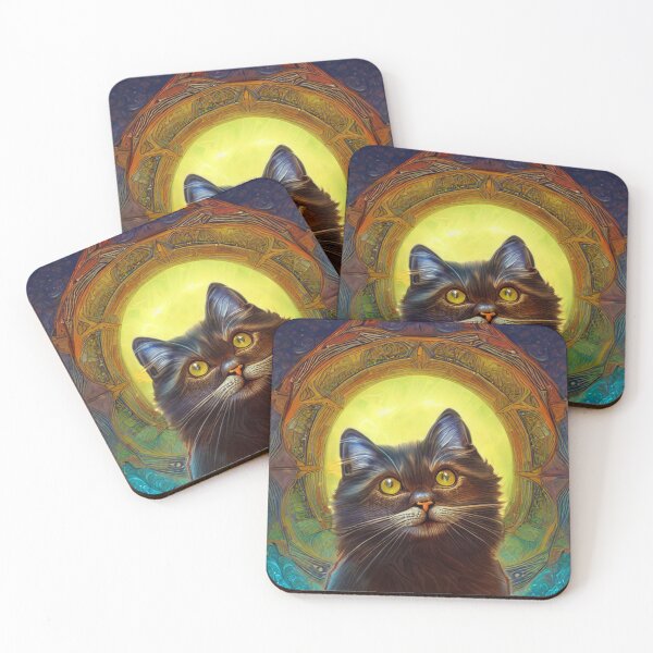 Item preview, Gato triste en grunge, gato pintado, arte de abstracción único designed and sold by ValleyDream.