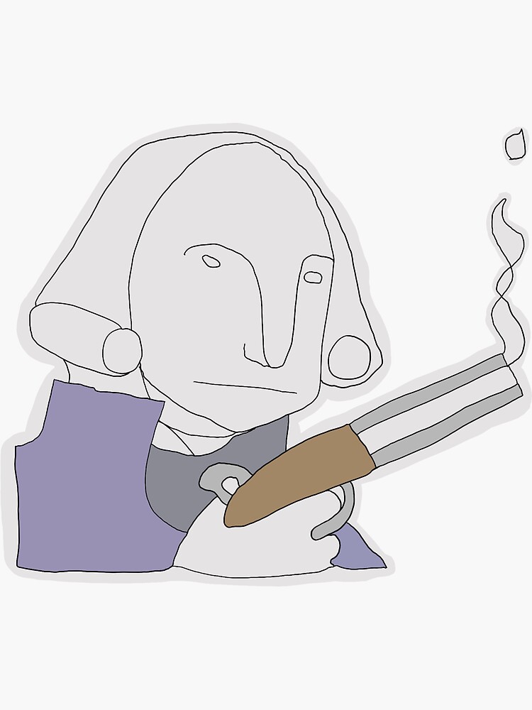 Washington (Brad Neely)" Sticker for Sale by NuttyBuddies