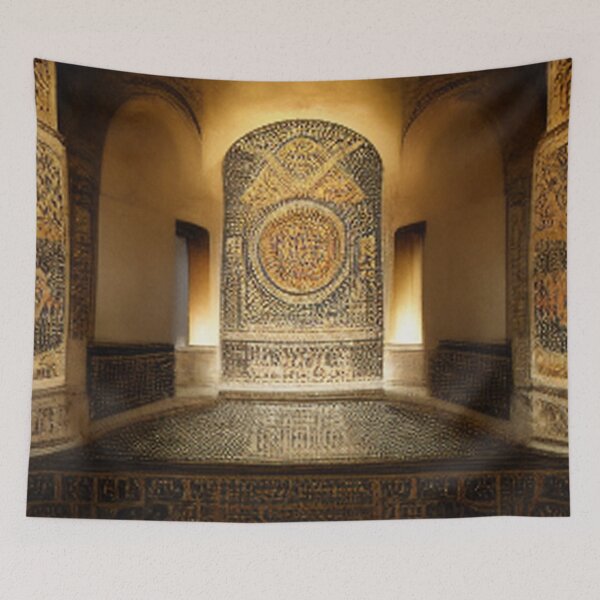 Item preview, mosaic of Al-Hamra Palace /castle and ancient Arab Islamic architecture spain designed and sold by MaissaArt.