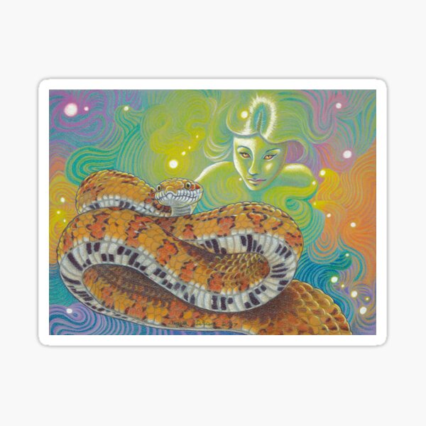 Serpent Goddess, Snake Art Sticker