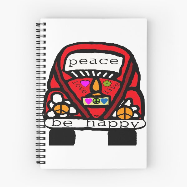 Item preview, hippie red  peace car designed and sold by Maureen Zaharie.