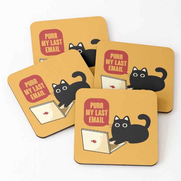 Item preview, Purr My Last Email Black Cat by Tobe Fonseca designed and sold by Tobe Fonseca®.