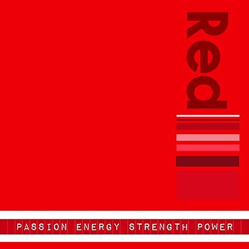 Definition of Red colour - Passion, Energy, Strength, Power. Solid Color  Palette - Caroline Laursen Original Poster
