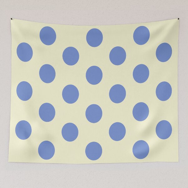 Item preview, LUNARES GRANDES AZUL DANUBIO Y CREMA designed and sold by RachelMacht.