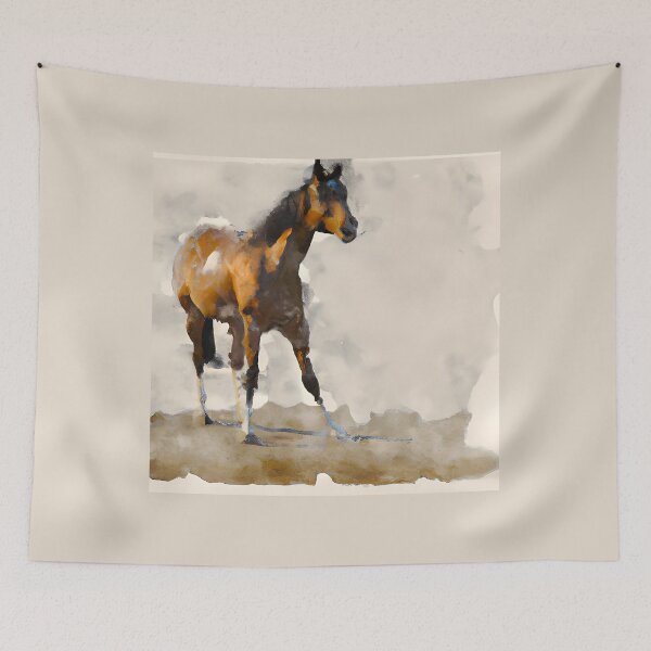 Item preview, American paint horse, Watercolor horse art, Pleasure horse, Pinto horse, standardbred, horse remembrance, equestrian pony designed and sold by Artsareus.