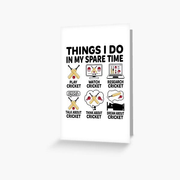 Item preview, Things I Do In My Spare Time Funny Cricket designed and sold by 1Designology1.