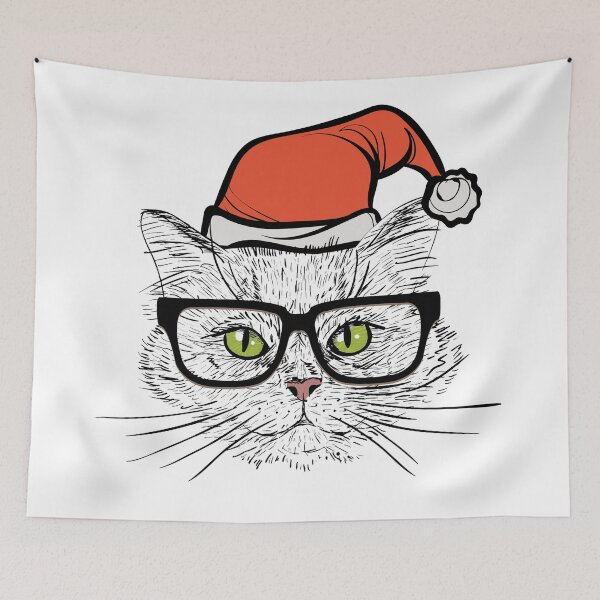 Item preview, Santa Cat designed and sold by birchandbark.