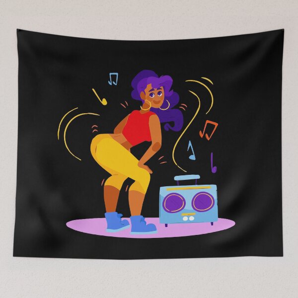 Item preview, Girl dancing on loud music designed and sold by Right-Fit27.