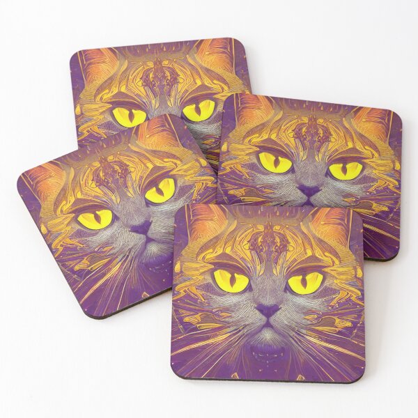 Item preview, Gato triste en grunge, gato pintado, arte de abstracción único designed and sold by ValleyDream.