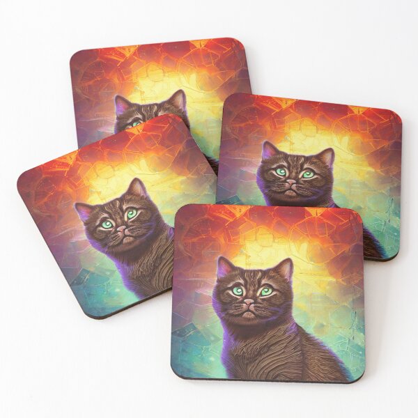 Item preview, Gato triste en grunge, gato pintado, arte de abstracción único designed and sold by ValleyDream.