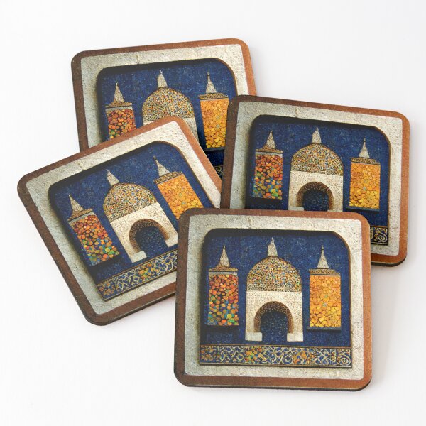 Item preview, mosaic of Al-Hamra Palace /castle and ancient Arab Islamic architecture spain designed and sold by MaissaArt.