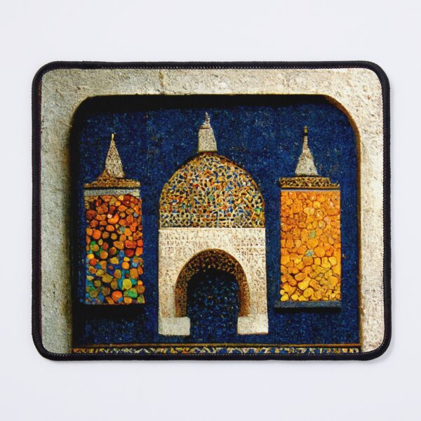 Item preview, mosaic of Al-Hamra Palace /castle and ancient Arab Islamic architecture spain designed and sold by MaissaArt.