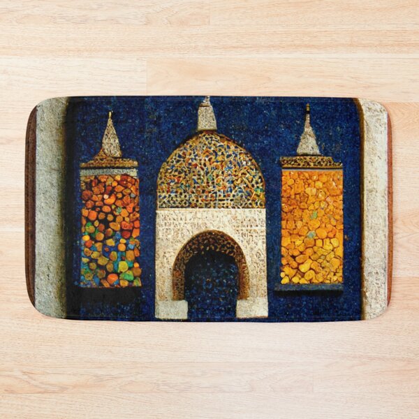 Item preview, mosaic of Al-Hamra Palace /castle and ancient Arab Islamic architecture spain designed and sold by MaissaArt.