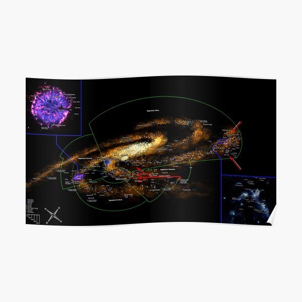 Carte de la galaxie Warhammer 40K Poster